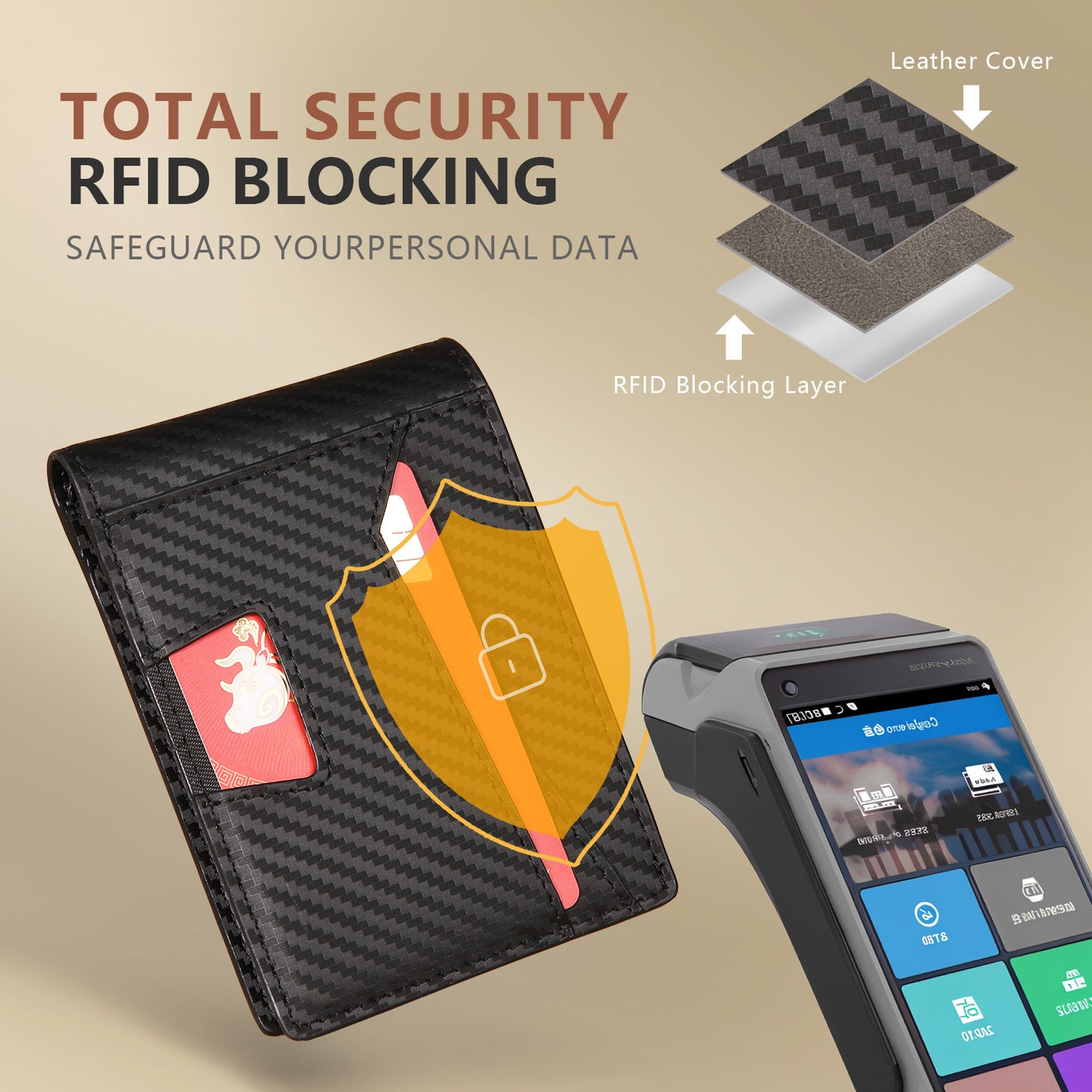 RFID Wallet for Men, Leather Mens Wallet with 2 ID Windows, Stylish Wallet for Men in Gift Box, Perfect Gifts for Men